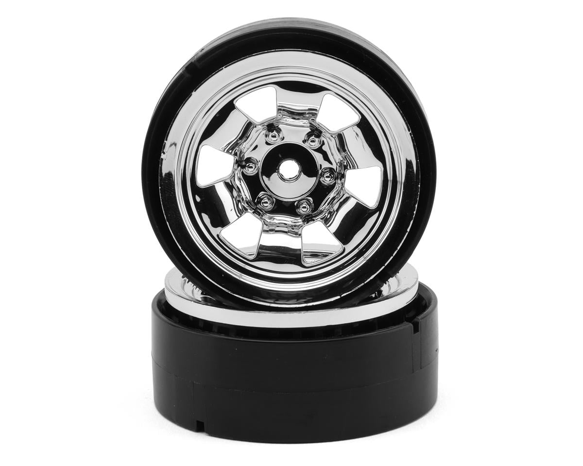 Kyosho KC10 Composite 1.9" 6-Spokes Bead-lock Wheels (Chrome) (2)
