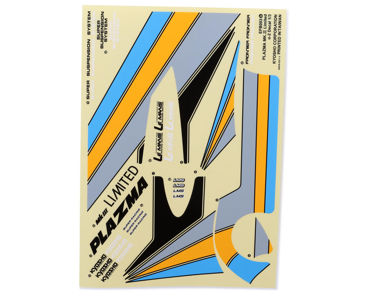 Kyosho 1/12 Plazma Mk.3 Limited A2 Body Set (Clear)