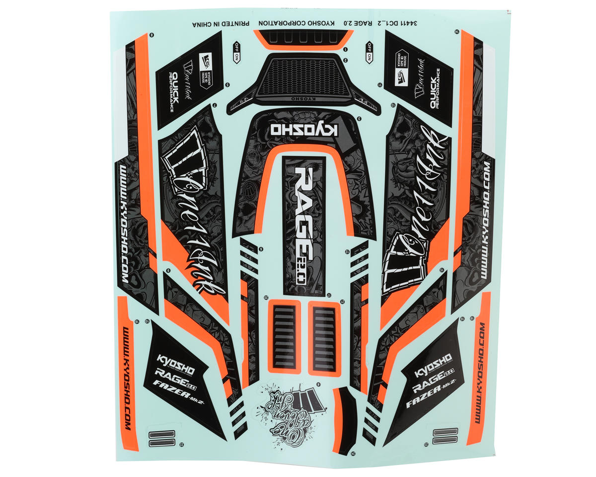 Kyosho Rage 2.0 Body Set (Clear)