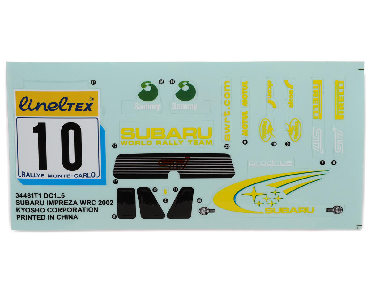 Kyosho Fazer Mk2 2002 Subaru Impreza WRC 2002 Body Set (Clear)