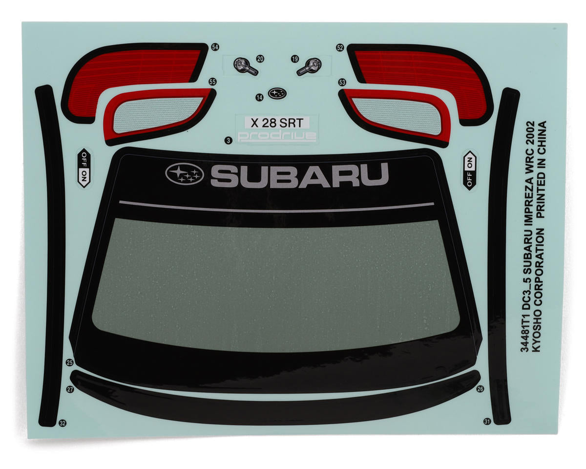Kyosho Fazer Mk2 2002 Subaru Impreza WRC 2002 Body Set (Clear)