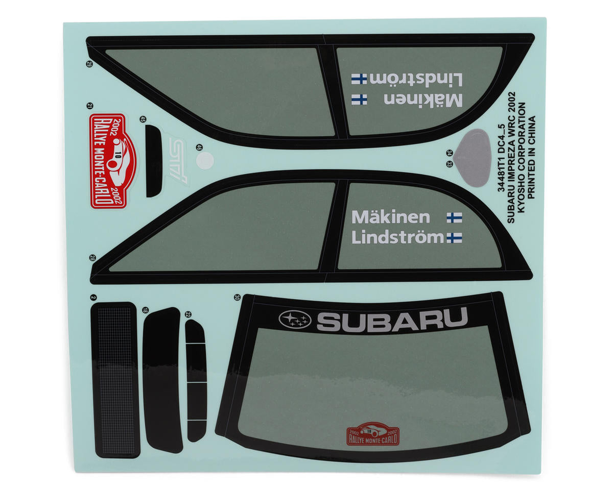 Kyosho Fazer Mk2 2002 Subaru Impreza WRC 2002 Body Set (Clear)