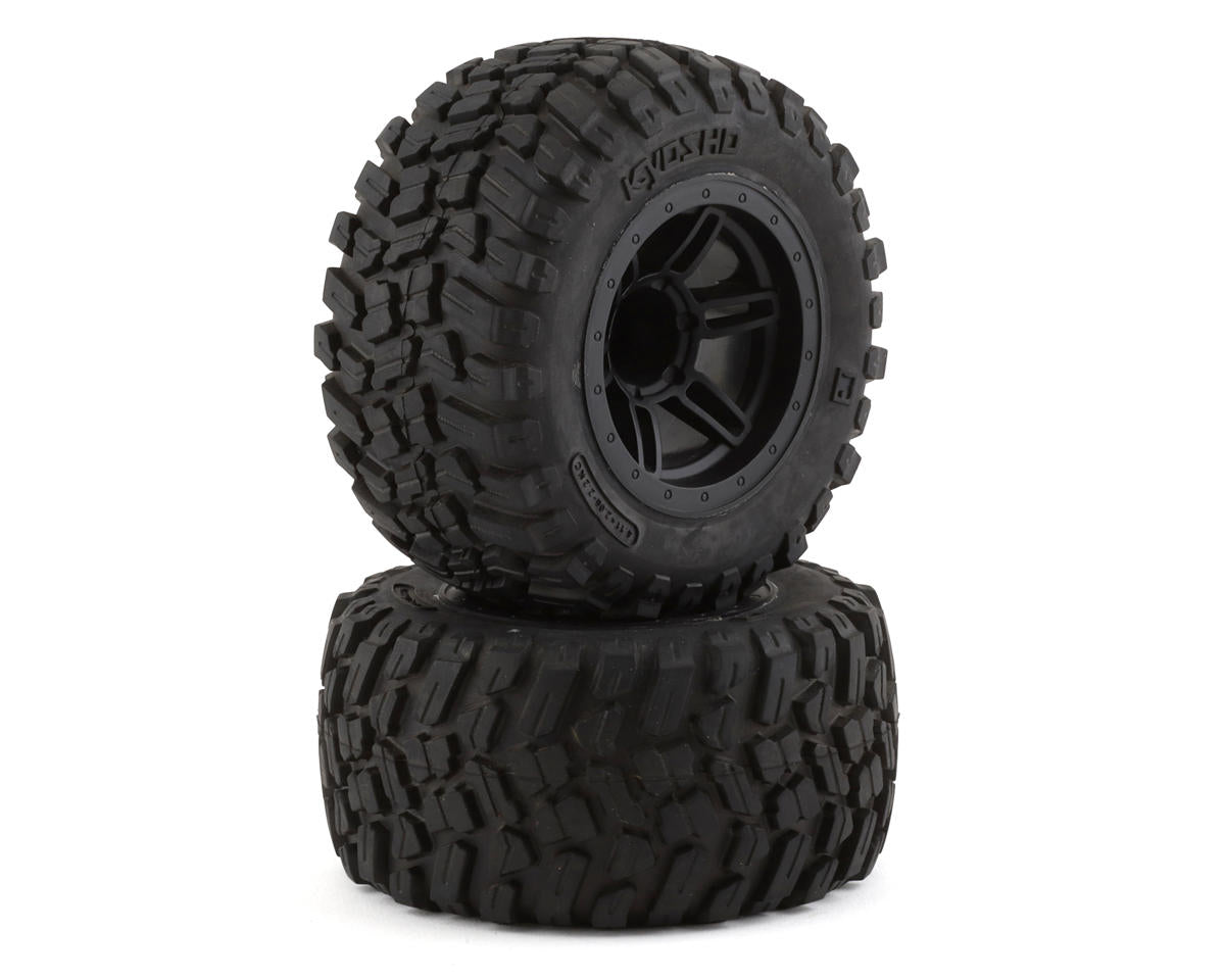 Kyosho Rage 2.0 Pre-Mounted Tire w/Black Wheel (2)