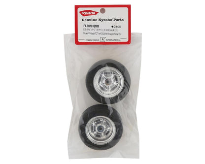 Kyosho Fazer Pre-Mounted Vintage Sedan Tires (Chrome) (2) (Medium)