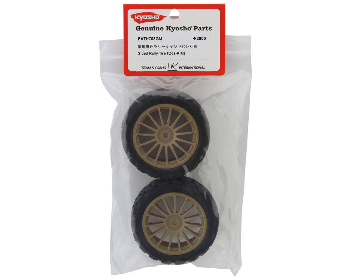 Kyosho Rally Pre-Mounted Tire (2) (Medium)