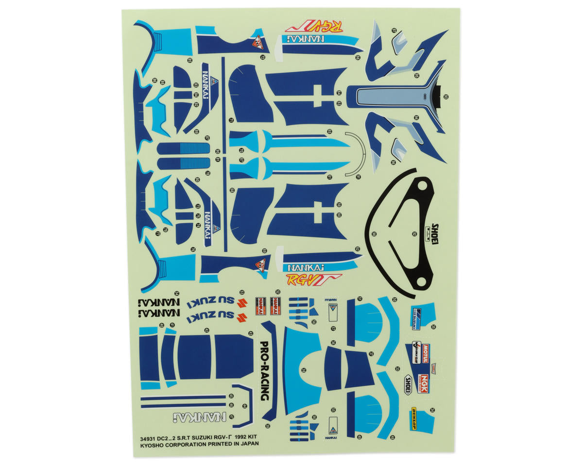Kyosho Hang On Racer Suzuki RGV1992 Motorcycle Decal Sheets (2)