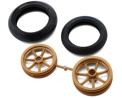 Kyosho Hang On Racer Wheels & Tires Set (Gold) (YZR500)