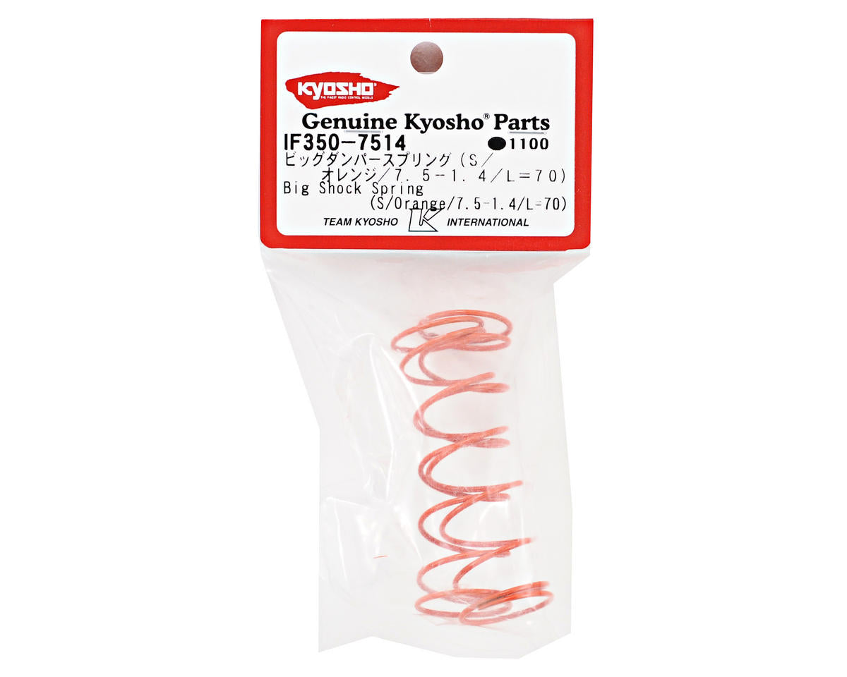 Kyosho 70mm Big Bore Front Shock Spring (Orange) (2)