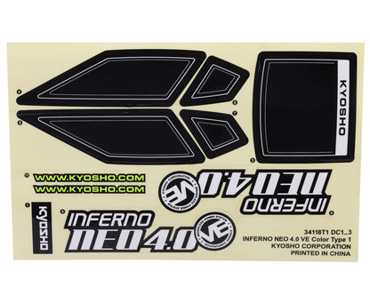 Kyosho Inferno NEO 4.0 VE 1/8 Buggy Body (Clear)
