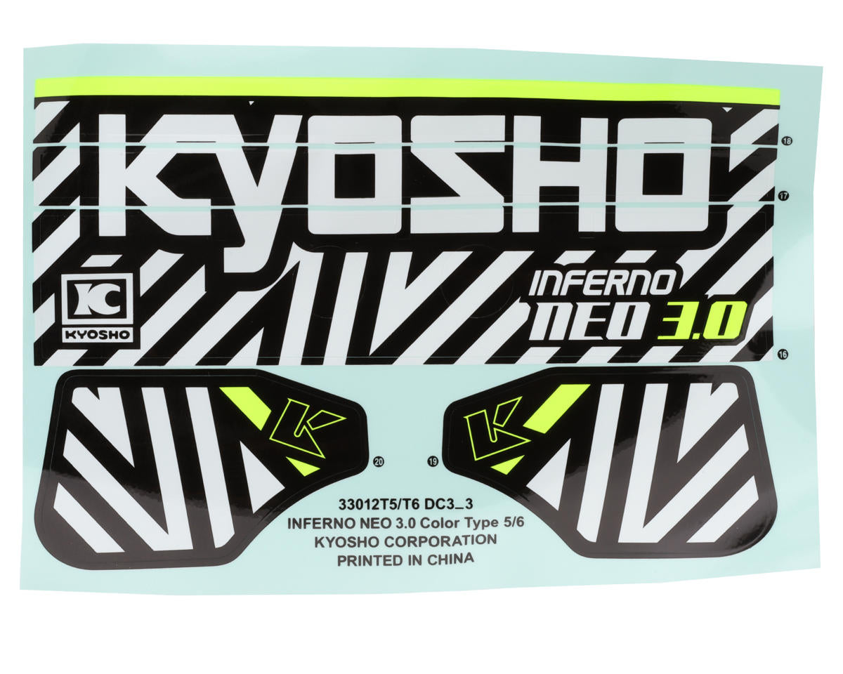 Kyosho Inferno NEO 3.0 Pre-Painted Body Set (Yellow)