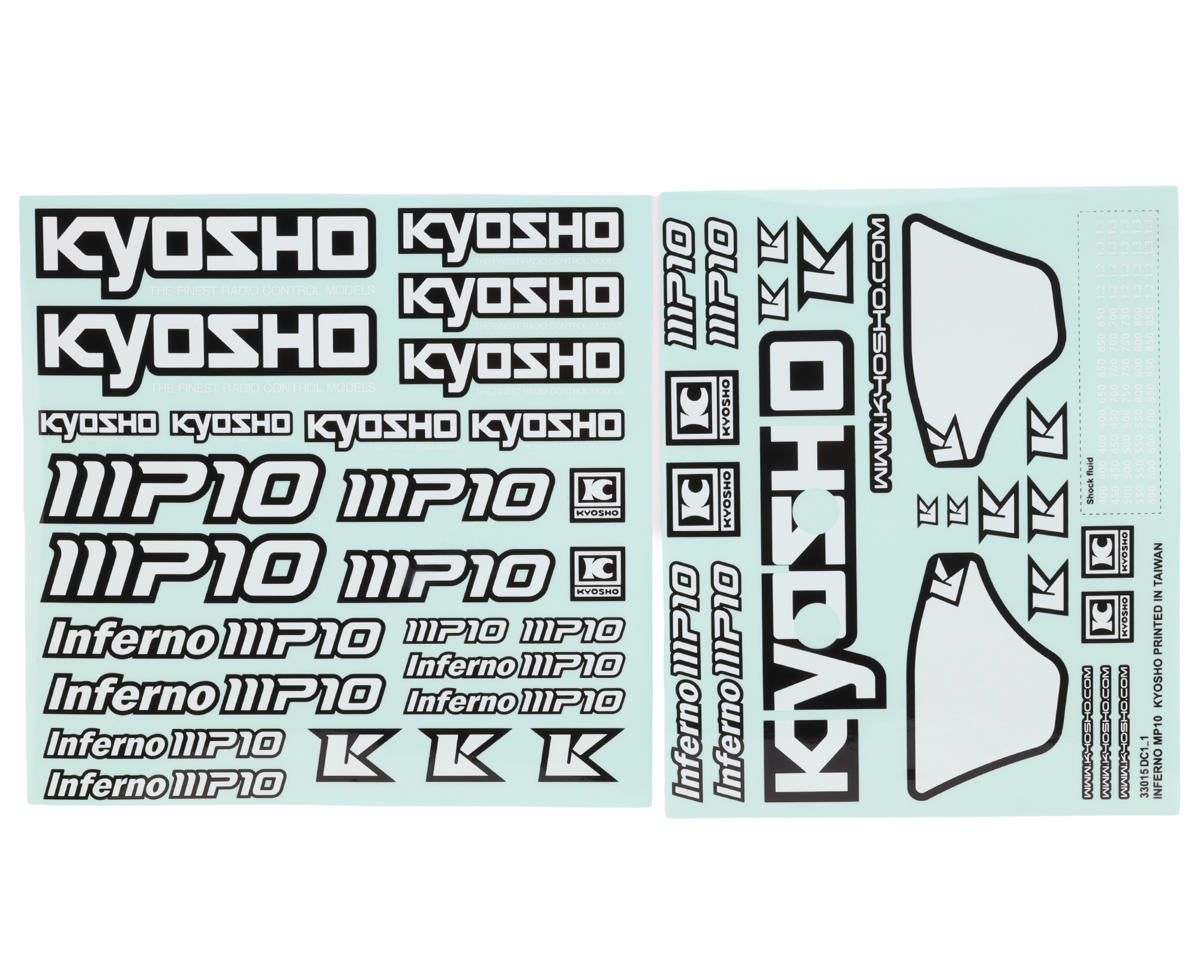 Kyosho MP10 Decals Sheet
