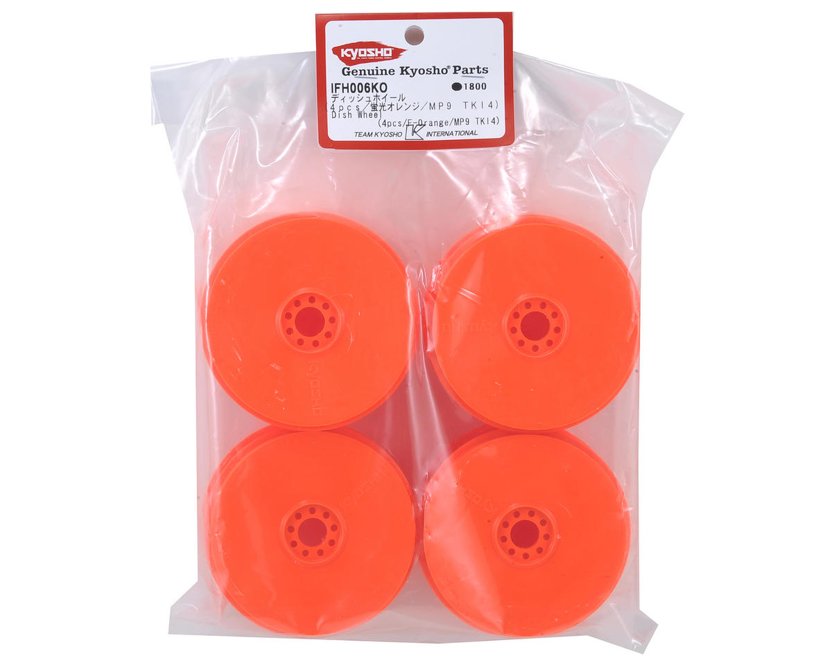 Kyosho MP9 TKI4 1/8 Off Road Dish Wheels (Orange) (4)
