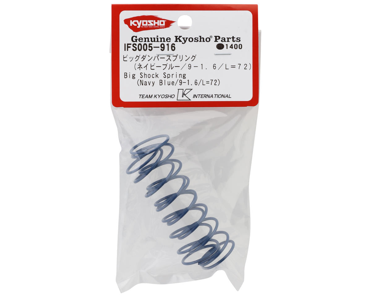 Kyosho 72mm Big Bore Front Shock Spring (Navy Blue) (2) (9-1.6mm)