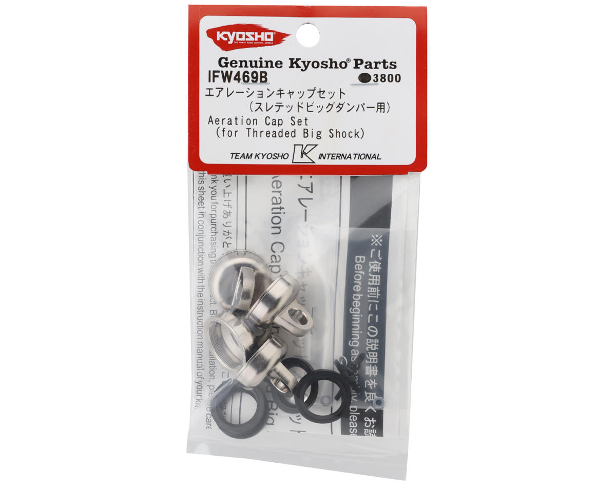 Kyosho MP10 Aluminum Threaded Big Bore Shock Aeration Cap Conversion Set (4)