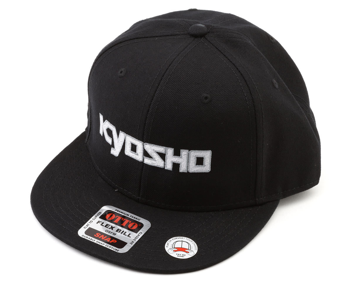 Kyosho Snapback Flatbill Hat (Black) (One Size Fits Most)