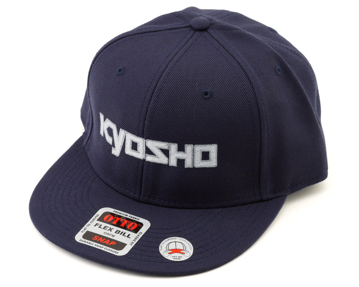 Kyosho Snapback Flatbill Hat (Navy) (One Size Fits Most)