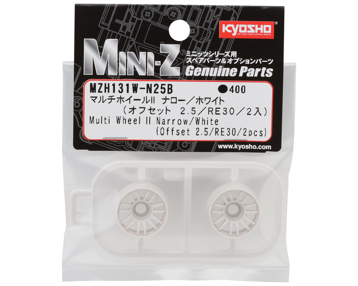 Kyosho Mini-Z Rays RE30 Multi Wheel II (White) (2) (Narrow/+2.5 Offset)