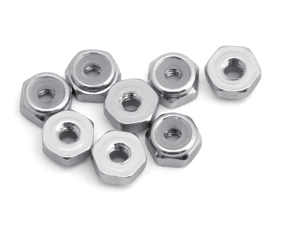 Kyosho 2mm Aluminum Ny-Lock Nuts (Silver) (8)