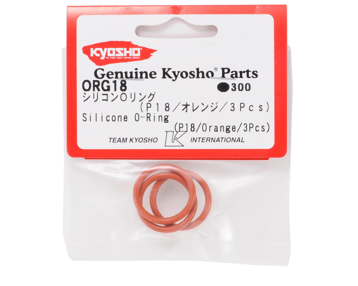 Kyosho P18 Silicone O-Ring (Orange) (3)