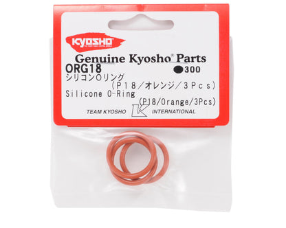 Kyosho P18 Silicone O-Ring (Orange) (3)