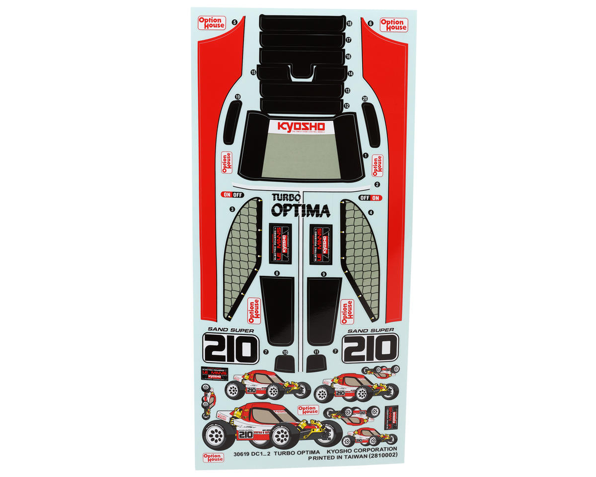 Kyosho Turbo Optima Gold Buggy Body Set (Clear)