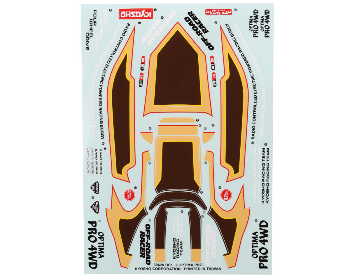 Kyosho Optima Buggy Body & Under Body (Clear)