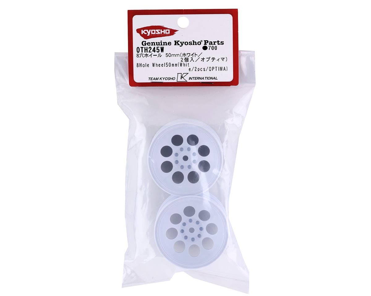 Kyosho Turbo Optima 50mm 8-Hole Wheels (White) (2)