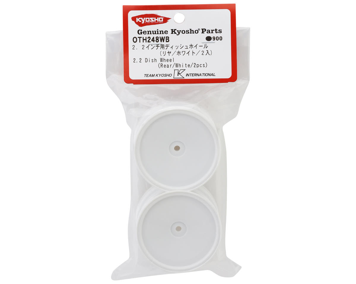 Kyosho Optima 2.2" Rear Dish Wheels (White) (2)