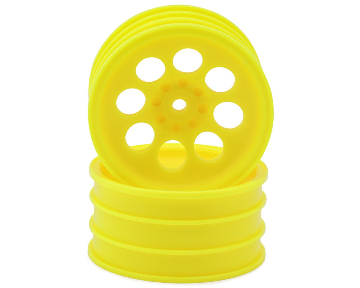 Kyosho Turbo Optima Mid SP 50mm Front 8-Hole Wheels (Yellow) (2)