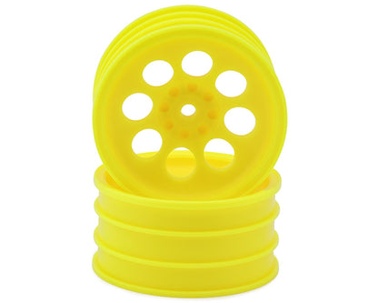 Kyosho Turbo Optima Mid SP 50mm Front 8-Hole Wheels (Yellow) (2)