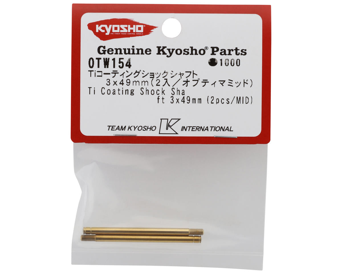 Kyosho Optima Mid 3x49mm Ti Coating Shock Shaft (2)