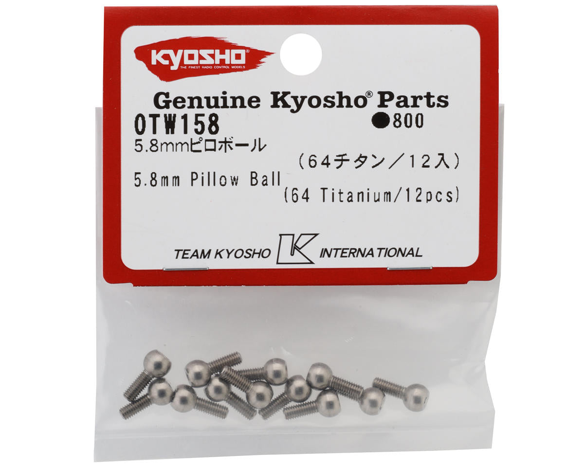 Kyosho Optima 5.8mm Titanium Pillow Balls (12)