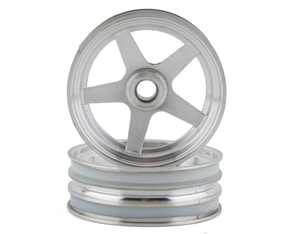 Kyosho 5-Spoke Front Wheel (Satin Chrome) (2) (2014 Beetle)