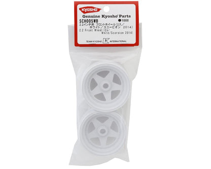 Kyosho Scorpion 2.2 Front Wheels (White) (2)