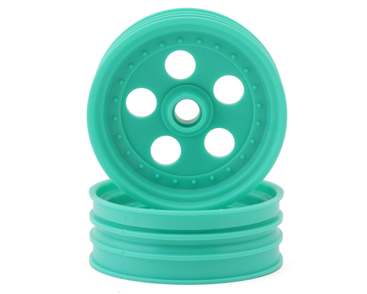 Kyosho Tomahawk '85 WC Worlds Spec Front Wheels (Mint Green) (2)