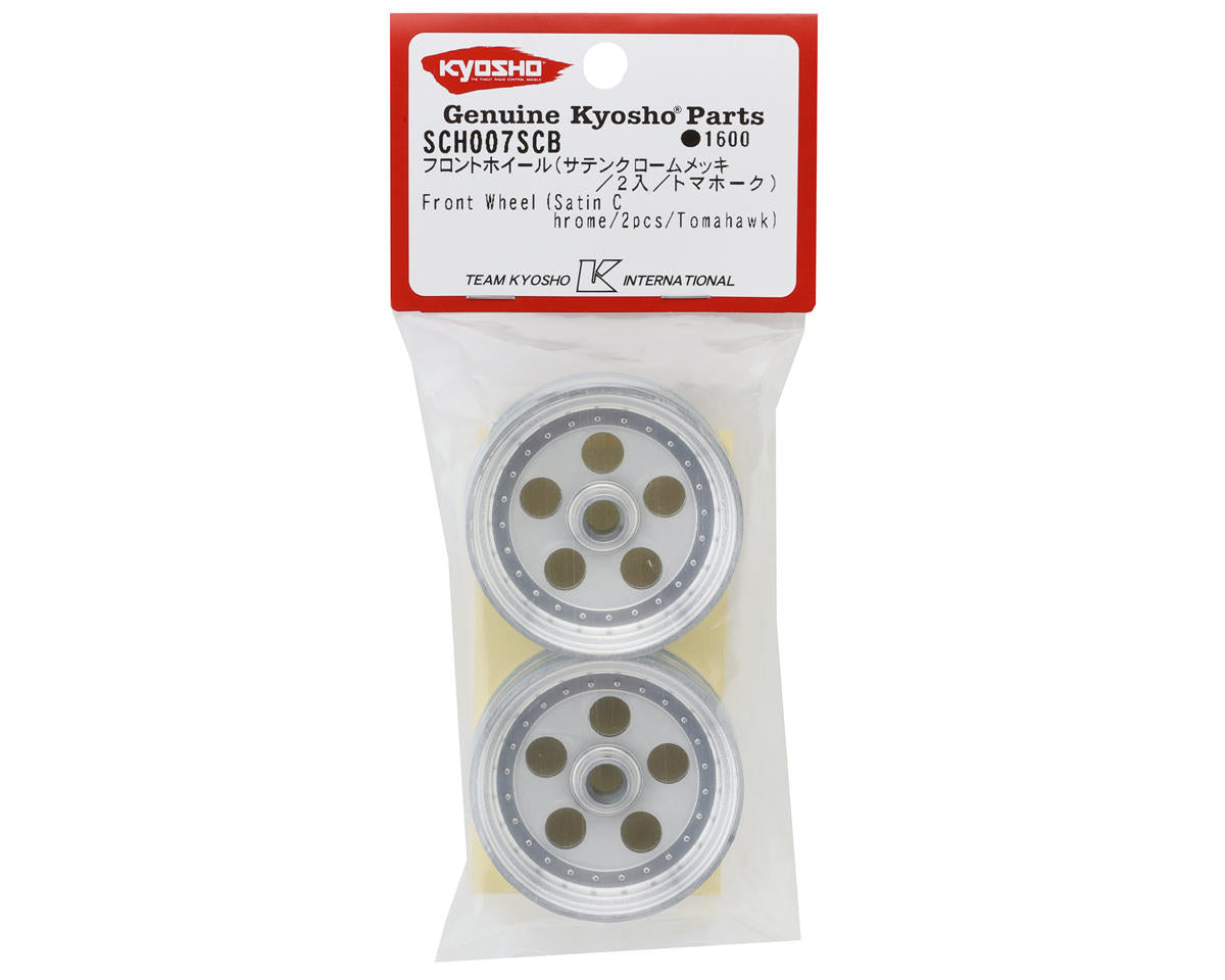 Kyosho Tomahawk Front Wheels (Satin Chrome) (2)
