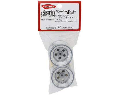 Kyosho Tomahawk Rear Wheels (Satin Chrome) (2)