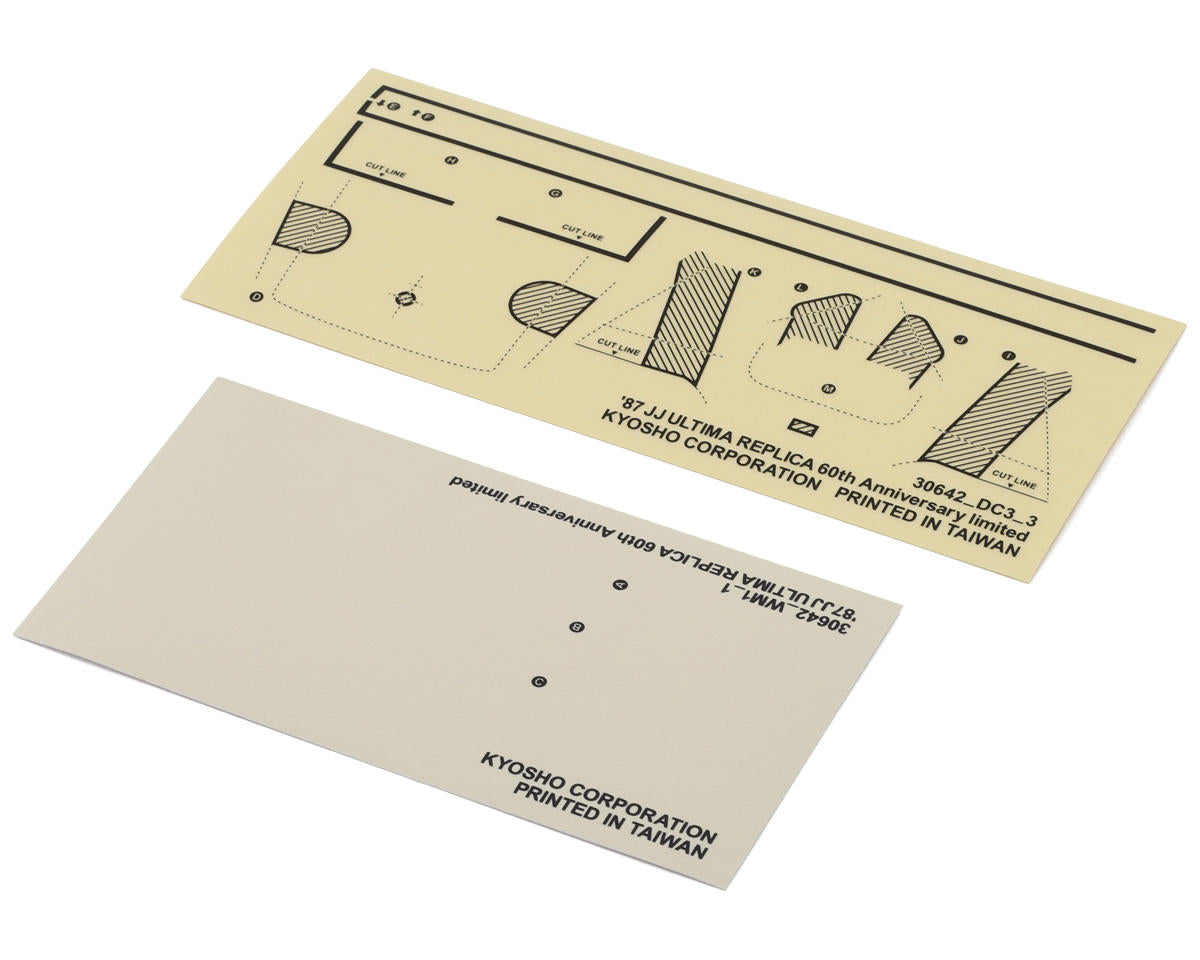 Kyosho JJ Ultima Decal Set