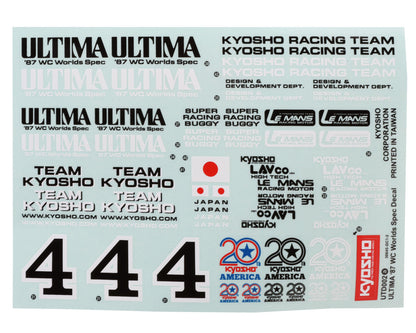 Kyosho Ultima '87 WC Decal Sheet
