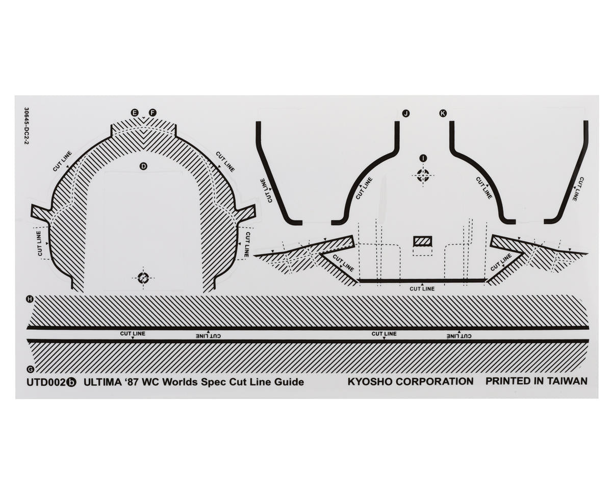 Kyosho Ultima '87 WC Decal Sheet
