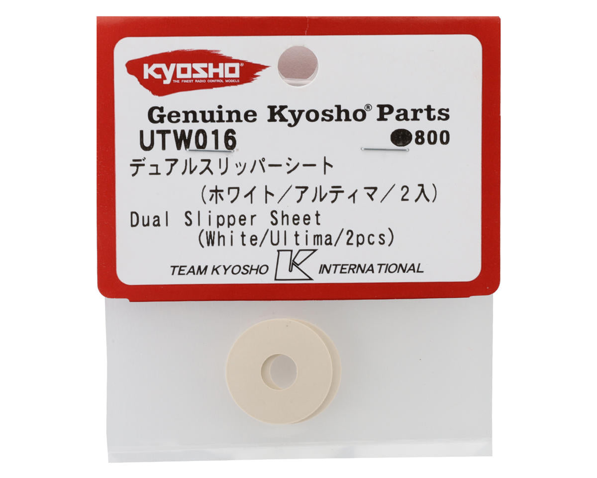 Kyosho JJ Ultima Dual Slipper Pad (White) (2)
