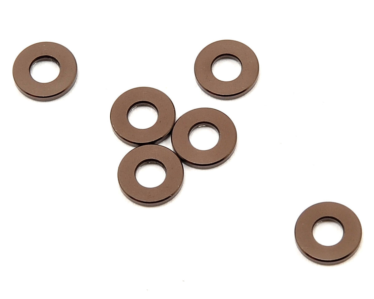 Kyosho 3x7x1mm Aluminum Washer (Gun Metal) (6)