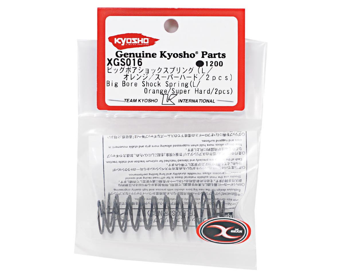 Kyosho 38mm Big Bore Rear Shock Spring Set (Orange/Super Hard) (2)