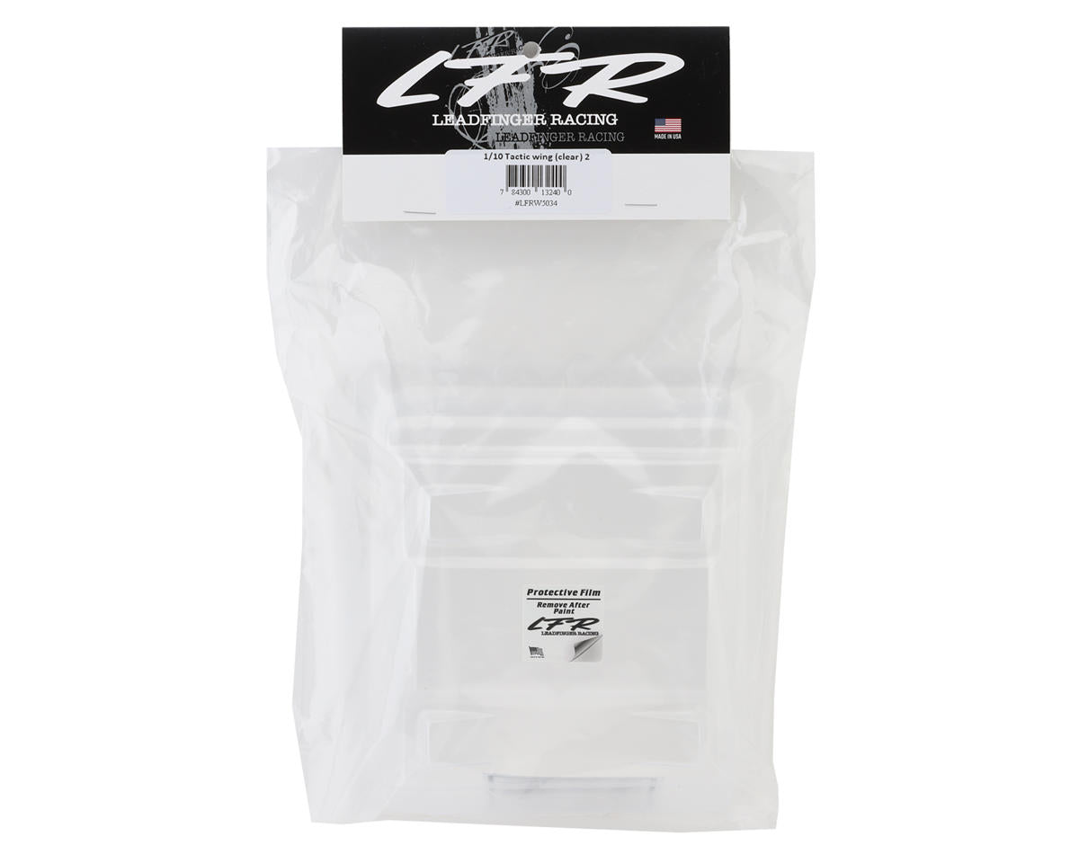 Leadfinger Racing Tactic 1/10 Lexan Wing (Clear) (2)