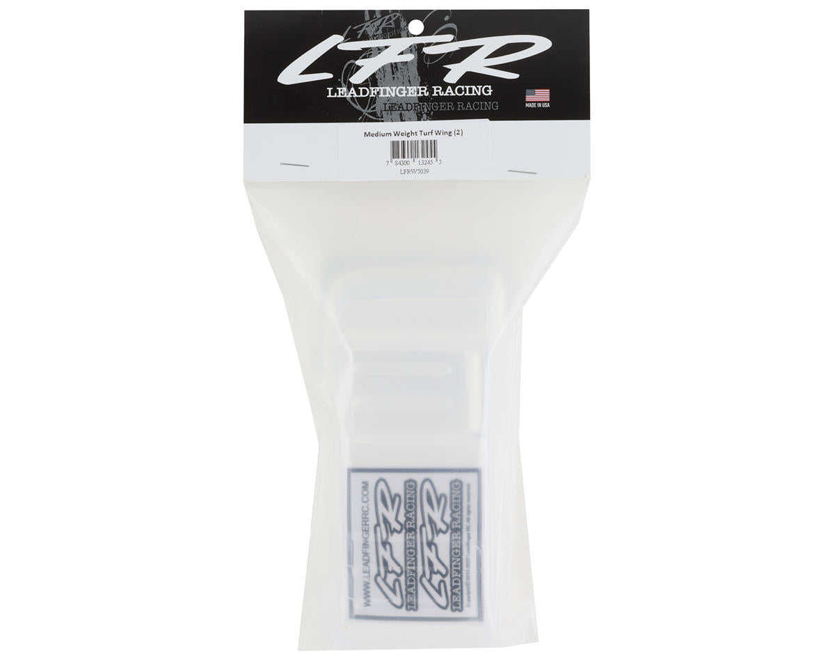 Leadfinger Racing Sniper 1/10 Buggy Turf Wing (2) (Medium Weight) (Clear)