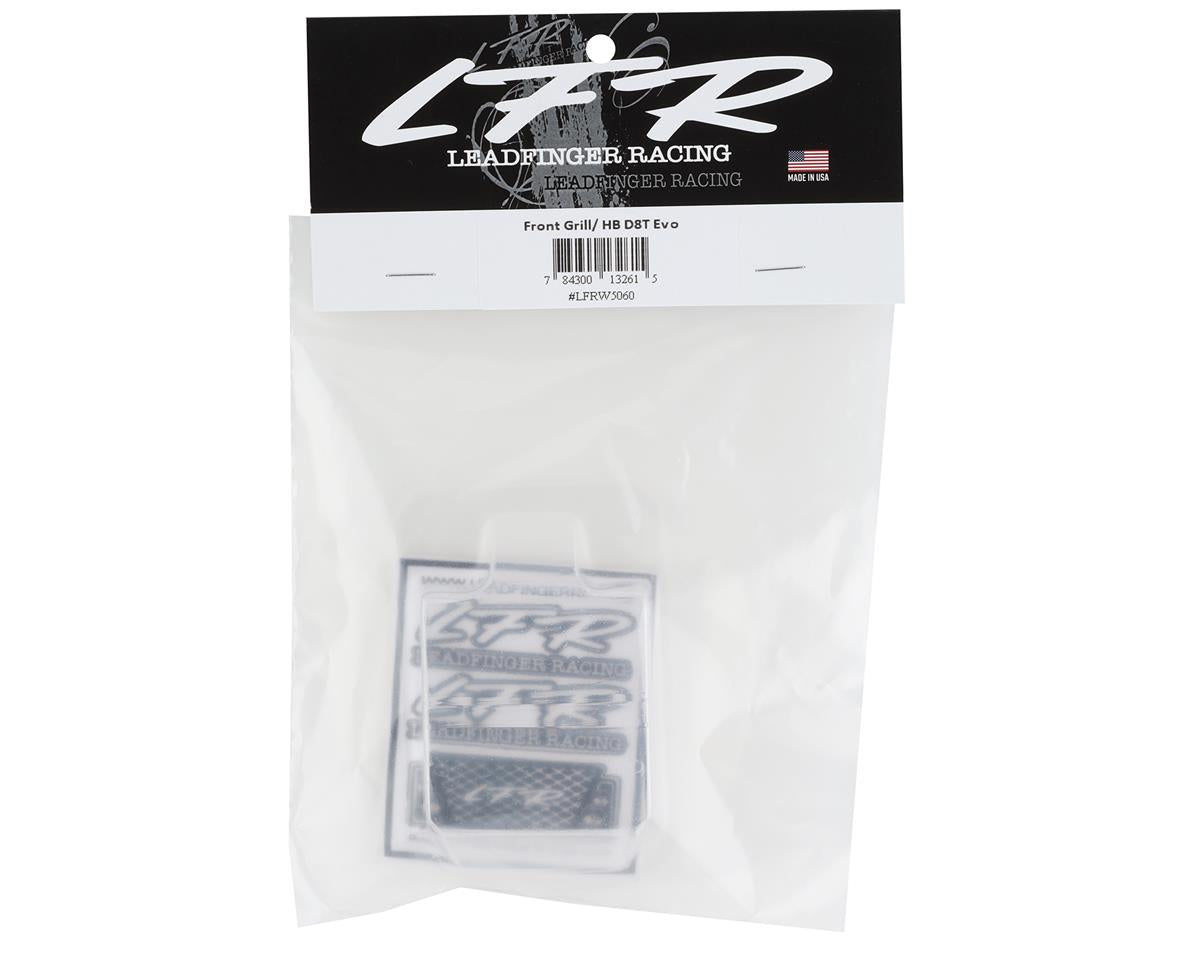 Leadfinger Racing HB D8T Evo Front Nose Piece (Clear)