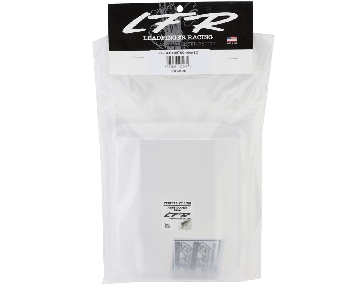 Leadfinger Racing Retro 1/10 Buggy Wing (Clear) (2)