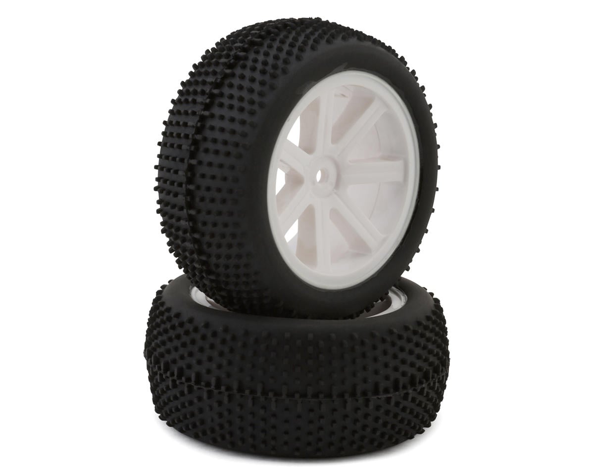 LRP VTEC 1/10 Pre-Mounted Rear Buggy Tires (White) (2)