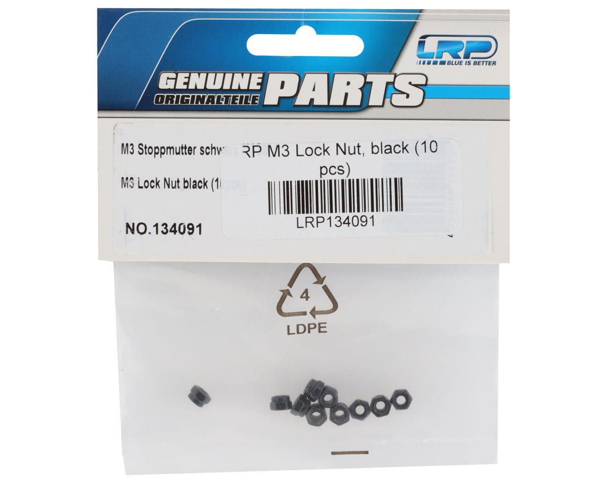 LRP M3 Lock Nut - black (10 pcs.)