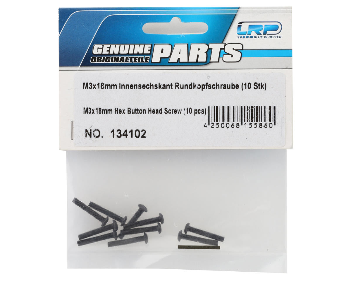 LRP 3x18mm Hex Button Head Screw (10)